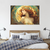 GK_24009、アールヌーボースタイル キャンバスプリント (インサイチュ (寝室))