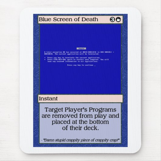 GK: BSOD マウスパッド (正面)