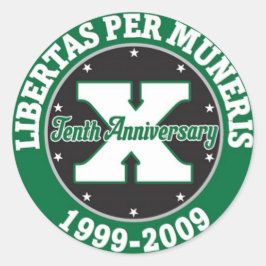 GKMMC 10年記念日のステッカー ラウンドシール