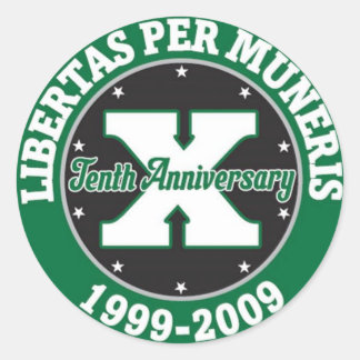 GKMMC 10年記念日のステッカー ラウンドシール