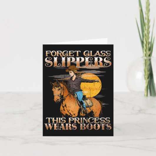 Gl忘れスリッパこのプリンセスはブーツI Horを着用 カード (正面)
