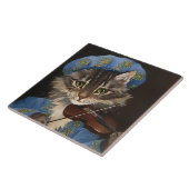 GL Barnes著「猫とバイオリン」 タイル (側面)