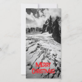 Glacial Crevasse Mont Blanc, France Christmas カード