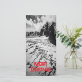 Glacial Crevasse Mont Blanc, France Christmas カード (スタンド正面)