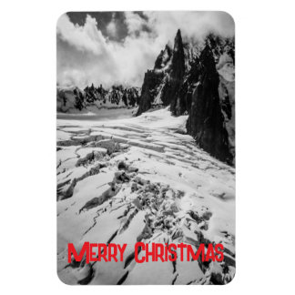 Glacial Crevasse Mont Blanc, France Christmas  マグネット