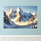Glacial Peaks キャンバスプリント (インサイチュ (ウッドフロア))