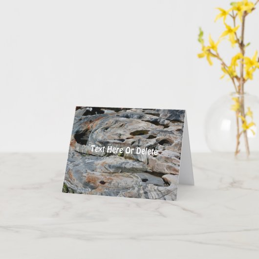 Glacial Potholes Nature Personalized Note カード (黄色い花)