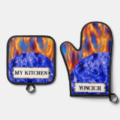 Glaciem et Ignis by Kenneth Yoncich 鍋つかみ&鍋敷きセット (正面)