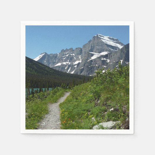 Glacierのジョセフィーヌ湖トレイル山ギルド スタンダードカクテルナプキン (正面)