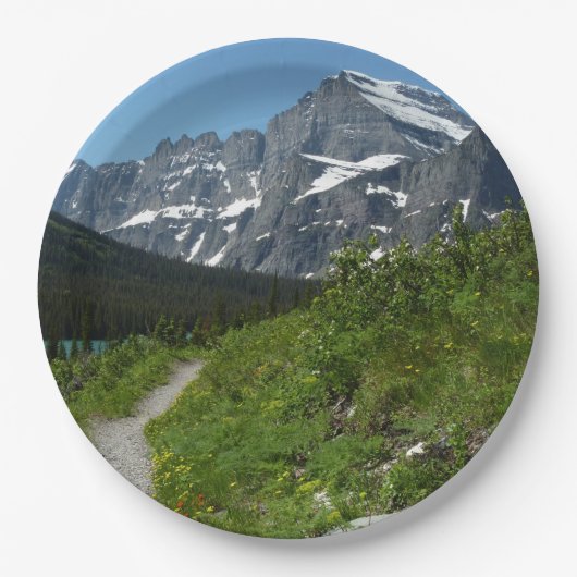 Glacierのジョセフィーヌ湖トレイル山ギルド ペーパープレート (正面)