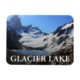 glacier湖の近い山Fitzローイ マグネット