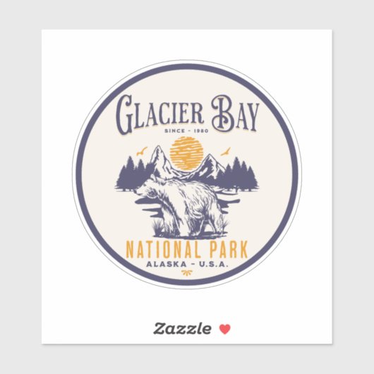 Glacier Bay Classic Wilderness Landscape シール (シート)