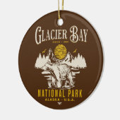 Glacier Bay National Park Forest Landscape セラミックオーナメント (左)