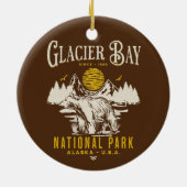 Glacier Bay National Park Forest Landscape セラミックオーナメント (裏面)