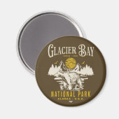 Glacier Bay National Park Forest Landscape マグネット (正面/裏面)