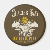 Glacier Bay National Park Forest Landscape マグネット (正面)