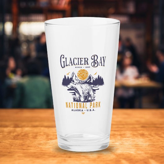 Glacier Bay National Park Retro Forest  タンブラーグラス