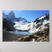 Glacier Lake Near Mount Fitz Roy ポスター (正面)