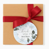 Glacier Leopard Print Pattern ラウンドシール