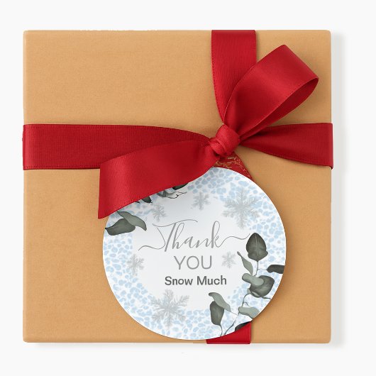 Glacier Leopard Print Pattern ラウンドシール