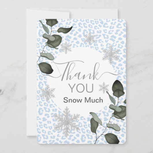 Glacier Leopard Winter サンキューカード (正面)