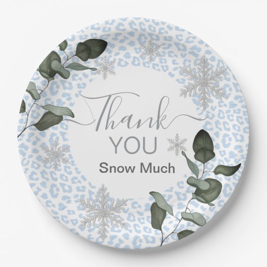 Glacier Leopard Winter ペーパープレート (正面)