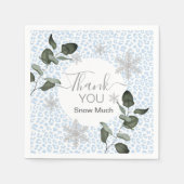 Glacier Leopard Winter Napkin スタンダードカクテルナプキン (正面)