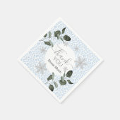 Glacier Leopard Winter Napkin スタンダードカクテルナプキン (角)