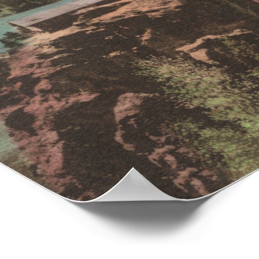 Glacier, MT - View of Chalets & Lake St. Marys ポスター (角)