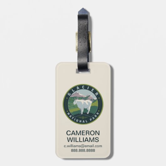 Glacier National Park ラゲッジタグ (裏面縦)