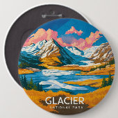 Glacier National Park 缶バッジ (正面&裏面)