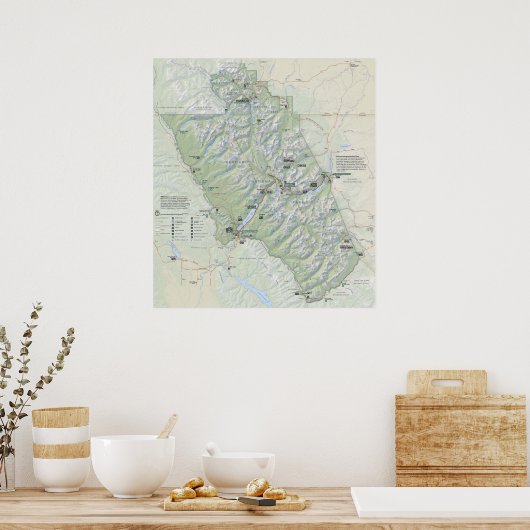 Glacier National Park 2026 map ポスター (キッチン)
