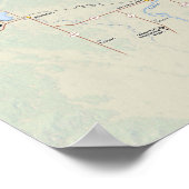 Glacier National Park 2026 map ポスター (角)