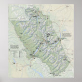 Glacier National Park 2026 map ポスター (正面)