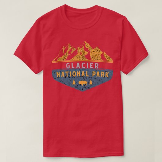 Glacier national park 3 tシャツ (デザイン正面)
