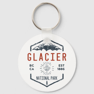 Glacier National Park Canada Vintage Distressed キーホルダー