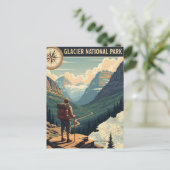 Glacier National Park Going-to-the-sun road ポストカード (スタンド正面)