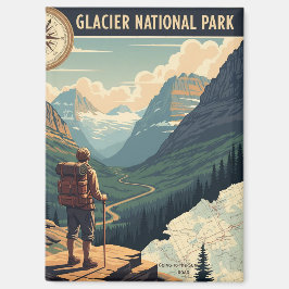 Glacier National Park Going-to-the-sun road マグネット