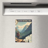 Glacier National Park Going-to-the-sun road マグネット (インサイチュ (食洗機))