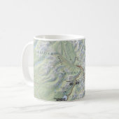 Glacier National Park map mug コーヒーマグカップ (正面左)