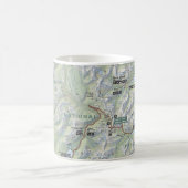 Glacier National Park map mug コーヒーマグカップ (中央)