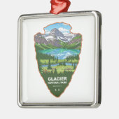 Glacier National Park Montana Arrowhead メタルオーナメント (左)