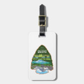 Glacier National Park Montana Arrowhead ラゲッジタグ (正面縦)