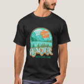 Glacier National Park Montana Retro 80's Chill Gra Tシャツ (正面)