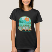 Glacier National Park Montana Retro 80's Chill Gra Tシャツ (正面)