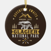 Glacier National Park Montana Timberland Scene セラミックオーナメント (正面)