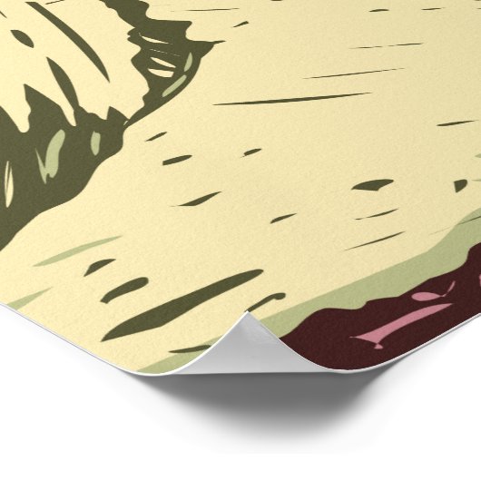 Glacier National Park Montana Triple Divide Peak ポスター (角)