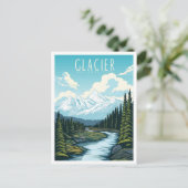 Glacier National Park Montana USA Travel ポストカード (スタンド正面)