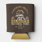 Glacier National Park Montana Woodland View 缶クーラー (裏面)