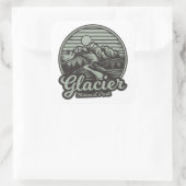 Glacier National Park Mountain Trail スクエアシール (バッグ)